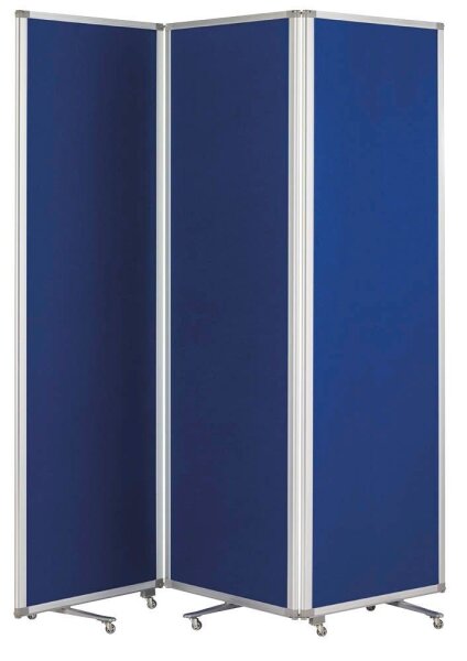 magnetoplan Trennwand 1105303, blau 181,0 x 180,0 cm mit Rollen, 1 St.