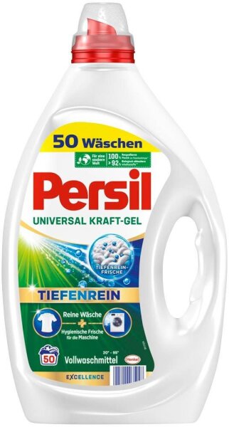 Persil UNIVERSAL KRAFT-GEL TIEFENREIN Waschmittel flüssig, 2,25 l
