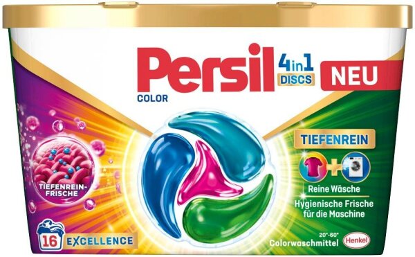 Persil COLOR 4in1 DISCS TIEFENREIN Waschmittel Caps, 16 St.