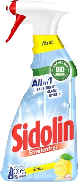 Sidolin All in 1 Zitrus Glasreiniger 500 ml, 1 St.