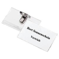 DURABLE Namensschilder mit Kombiklemme 7,5 x 4,0 cm, 50 St.