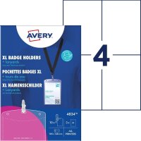 AVERY Zweckform Namensschilder mit Textilband 10,5 x 14,8...