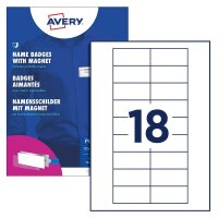 AVERY Zweckform Namensschilder mit Magnet 7,0 x 3,0 cm, 1...