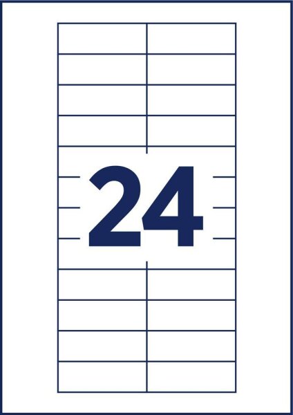 AVERY Zweckform Namensetiketten weiß 64,0 x 22,0 mm, 10 Blatt