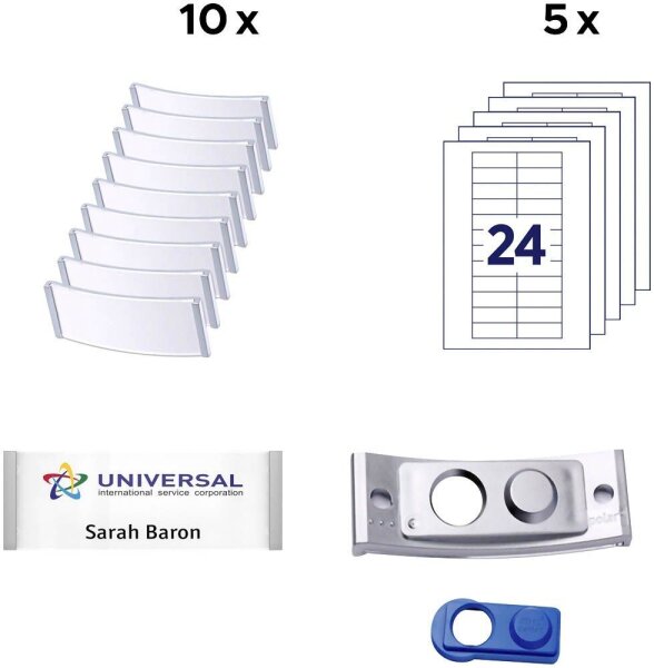 AVERY Zweckform Namensschilder mit Magnet 6,8 x 2,2 cm, 10 St.