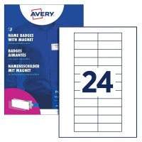 AVERY Zweckform Namensschilder mit Magnet 6,8 x 2,2 cm,...