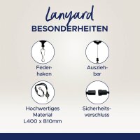 AVERY Zweckform Lanyards 4830, Federhaken, schwarz, 10 St.