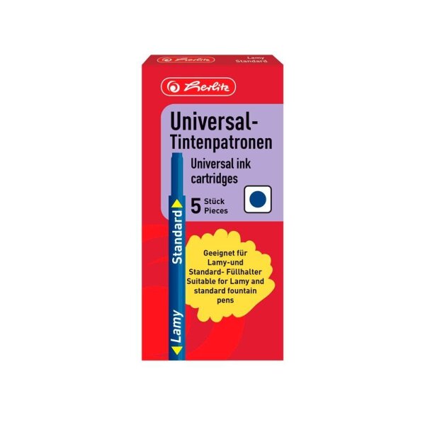 herlitz Tintenpatronen für Füller Universal blau, 5 St.
