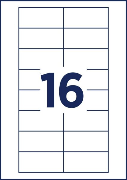 AVERY Zweckform Namensetiketten weiß 74,0 x 34,0 mm, 10 Blatt