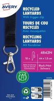 AVERY Zweckform Lanyards 4842N, Karabiner, schwarz, 10 St.