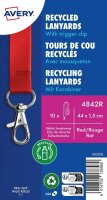 AVERY Zweckform Lanyards 4842R, Karabiner, rot, 10 St.