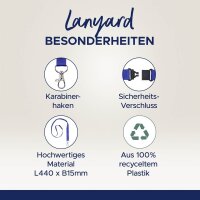 AVERY Zweckform Lanyards 4842B, Karabiner, blau, 10 St.