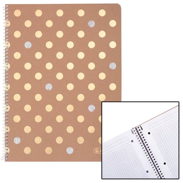herlitz Collegeblock Pure Glam kariert DIN A4 mit Rand, 1 St.  ( 400134075 )