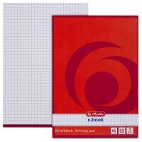 herlitz Briefblock x-book DIN A5 kariert, 1 St.
