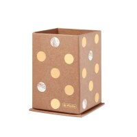 herlitz Stiftehalter Pure Glam braun mit metallic Punkten...