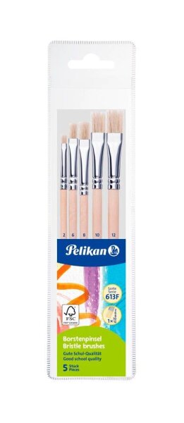 Pelikan 613F Pinsel-Set Größe 2, 6, 8, 10, 12, 5-teilig