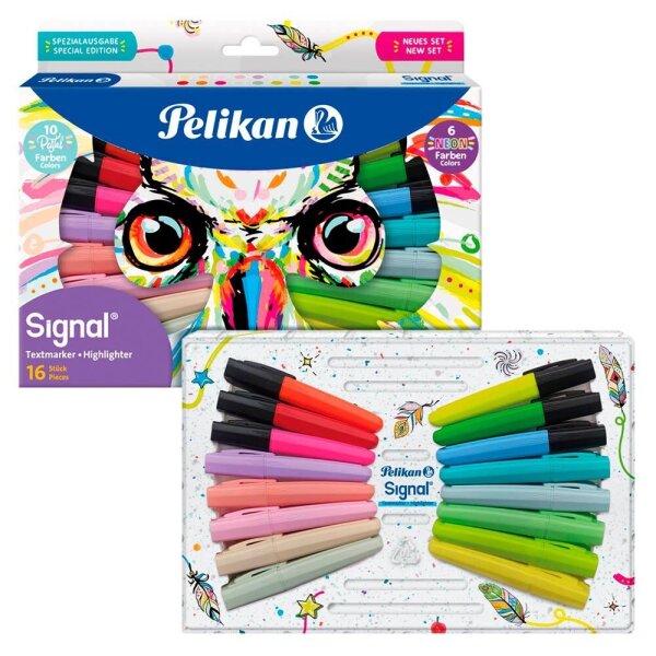 Pelikan Signal Textmarker farbsortiert, 16 St.
