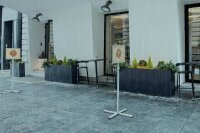 DURABLE Infoständer INFO STAND OUTDOOR silber DIN A3 63,8 x 63,8 x 142,0 cm, 1 St.