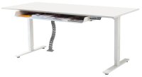 Kerkmann Move 3 elektrisch höhenverstellbarer Schreibtisch weiß rechteckig, T-Fuß-Gestell weiß 160,0 x 80,0 cm