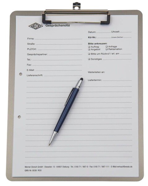 WEDO Klemmbrett 578171 DIN A4 anthrazit Aluminium, 1 St.