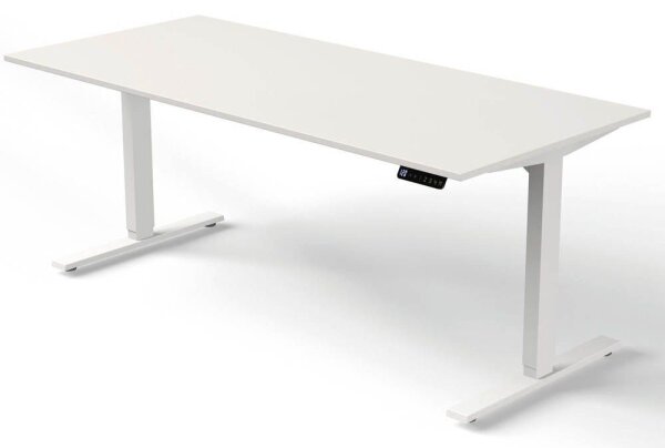 Kerkmann Move 3 elektrisch höhenverstellbarer Schreibtisch weiß rechteckig, T-Fuß-Gestell weiß 180,0 x 80,0 cm