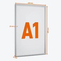 DURABLE  Klapprahmen silber 66,0 x 90,0 cm, 1 St.