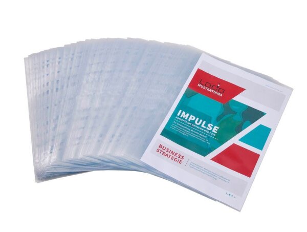 DURABLE Prospekthüllen PREMIUM Recycling DIN A4 transparent genarbt 0,08 mm, 100 St.