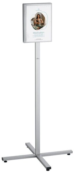 DURABLE Infoständer INFO STAND OUTDOOR silber DIN A4 63,8 x 63,8 x 134,8 cm, 1 St.