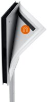 DURABLE Infoständer INFO STAND OUTDOOR silber DIN A4 63,8 x 63,8 x 134,8 cm, 1 St.