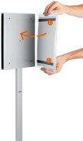 DURABLE Infoständer INFO STAND OUTDOOR silber DIN A4 63,8 x 63,8 x 134,8 cm, 1 St.