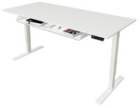 Kerkmann Move 3 elektrisch höhenverstellbarer Schreibtisch weiß rechteckig, T-Fuß-Gestell weiß 200,0 x 100,0 cm