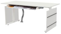 Kerkmann Move 3 elektrisch höhenverstellbarer Schreibtisch weiß rechteckig, T-Fuß-Gestell weiß 200,0 x 100,0 cm