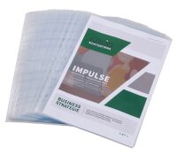 DURABLE Prospekthüllen PREMIUM Recycling DIN A4 transparent genarbt 0,08 mm, 40 St.