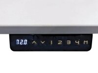 Kerkmann Move 3 elektrisch höhenverstellbarer Schreibtisch anthrazit rechteckig, T-Fuß-Gestell weiß 200,0 x 100,0 cm