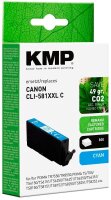 KMP  cyan Druckerpatrone kompatibel zu Canon CLI-581 C XXL