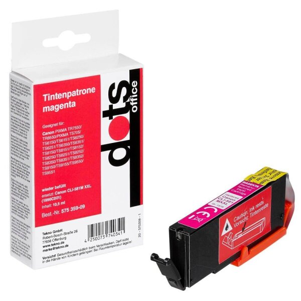dots  magenta Druckerpatrone kompatibel zu Canon CLI-581 M XXL