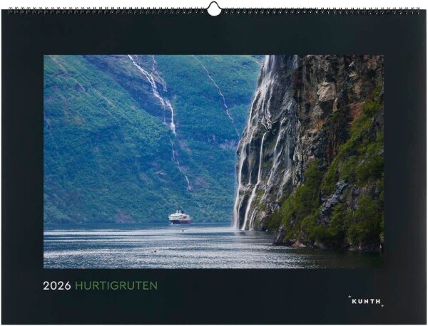 KUNTH Monats-Wandkalender Hurtigruten 2026, 1 St.