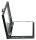 LMG Schaukasten grau 1x DIN A4 21,0 x 4,5 x 29,7 cm, 1 St.