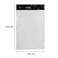 LMG Folienversandtaschen Super elastisch ohne Fenster weiß 100 St.