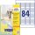 AVERY Zweckform Etiketten L7656-25 weiß 46,0 x 11,1 mm, 25 Blatt