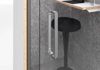 HAMMERBACHER SilentSpace Telefonbox grau 1 Fachboden mit Beleuchtung