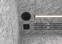 HAMMERBACHER SilentSpace Telefonbox grau 1 Fachboden mit Beleuchtung