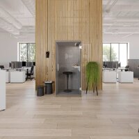 HAMMERBACHER SilentSpace Telefonbox grau 1 Fachboden mit Beleuchtung