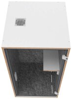 HAMMERBACHER SilentSpace Telefonbox grau 1 Fachboden mit Beleuchtung