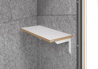 HAMMERBACHER SilentSpace Telefonbox grau 1 Fachboden mit Beleuchtung