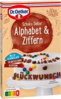 Dr. Oetker Schoko Dekor Alphabet & Ziffern Dekor  (...