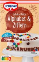 Dr. Oetker Schoko Dekor Alphabet & Ziffern Dekor  (...