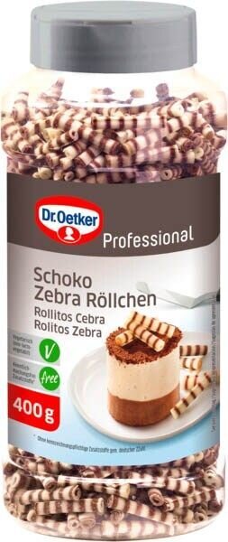 Dr. Oetker Schoko Zebra Röllchen Dekor 400,0 g, 1 St.