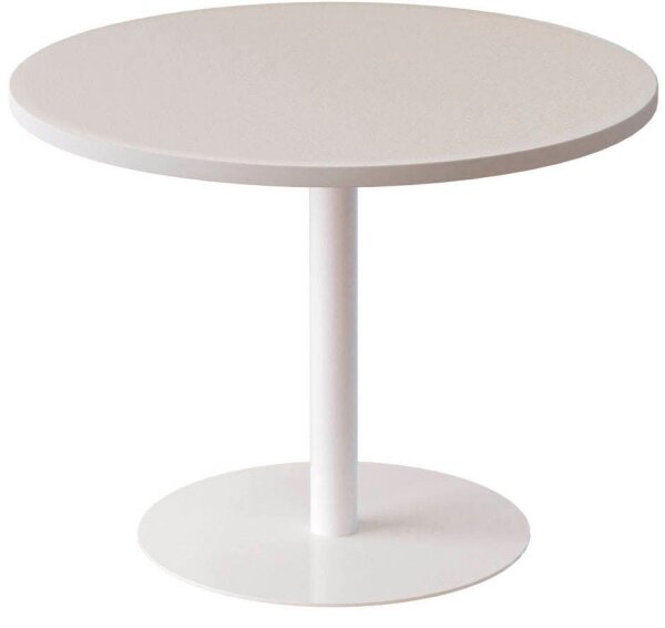 meet powered by PAPERFLOW Beistelltisch rund Spanplatte weiß 80,0 x 80,0 x 60,0 cm, 1 St.