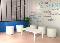 meet powered by PAPERFLOW Beistelltisch rechteckig Spanplatte weiß 114,0 x 60,0 x 40,0 cm, 1 St.